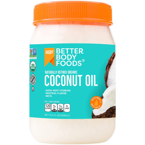 BetterBody Foods Organic Refined Coconut Oil 458 ml