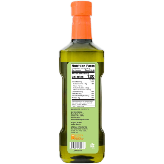 BetterBody Foods Refined Avocado Oil 500 ml