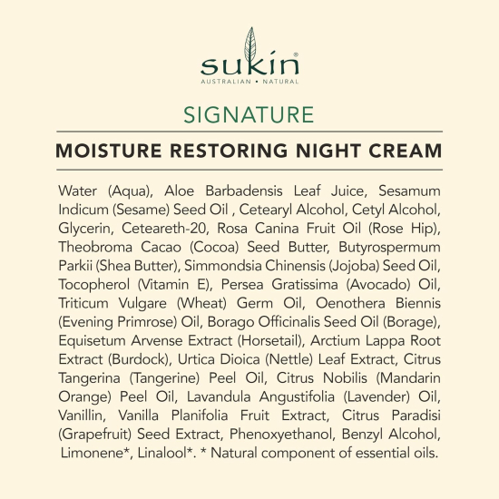 Sukin Moisture Restoring Night Cream 120 ml