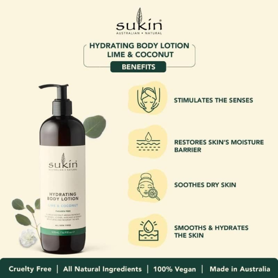 Sukin Hydrating Body Lotion Lime & Coconut 500 ml