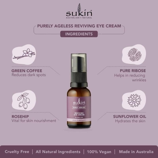 Sukin Purely Ageless Reviving Eye Cream 25ml