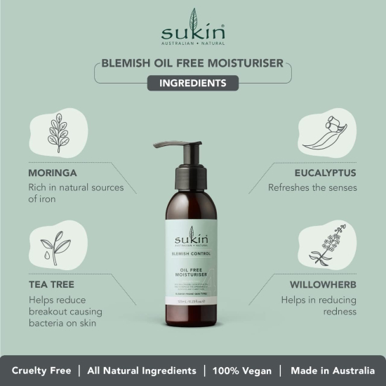 Sukin Blemish Control Oil Free Moisturiser 125 ml