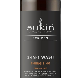 Sukin For Men 3-In-1 Wash Energising 500 ml Sukin For Men 3-In-1 Wash Energising 500 ml