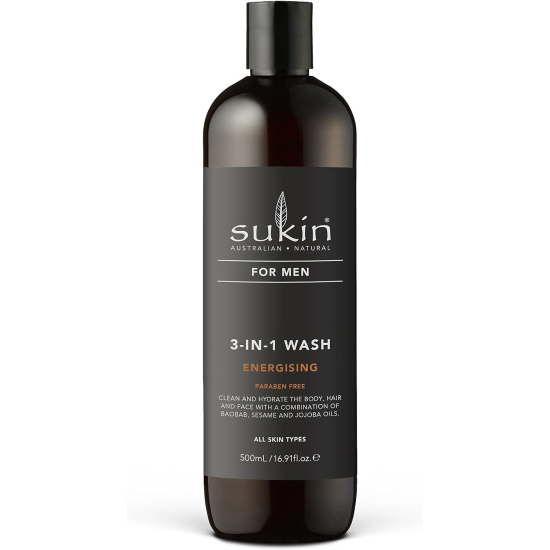 Sukin For Men 3-In-1 Wash Energising 500 ml