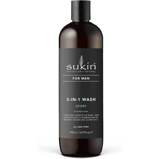 Sukin For Men 3-in-1 Wash Sport 500 ml