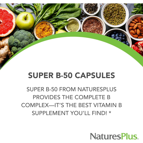 Natures Plus Super B-50 60 Vegetarian Capsules