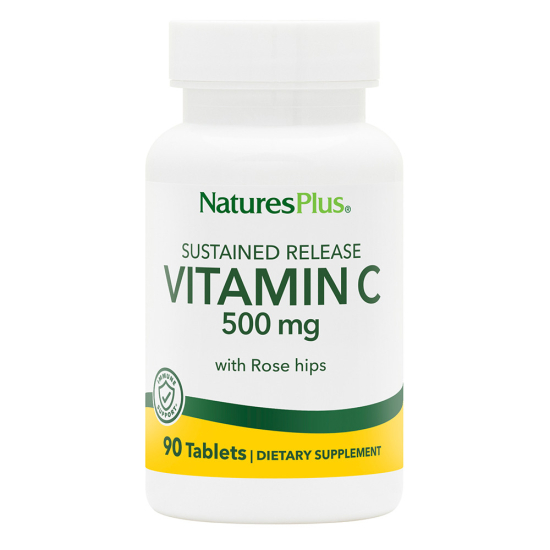 Natures Plus Vitamin C 500 Sustained Release With Rose Hips 90 Tablets