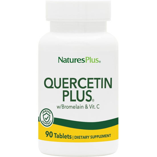Natures Plus Quercetin Plus With Vitamin C & Bromelain 90 Tablets
