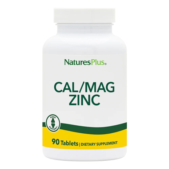 Natures Plus Calcium Magnesium Zinc 1000 500 75mg Amino Acid Chelate 90 Tablets