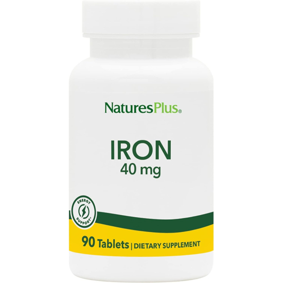 Natures Plus Iron 40 mg Biotron Amino Acid Chelate 90 Tablets