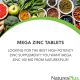 Natures Plus Mega Zinc 100 mg Sustained Release 90 Tablets