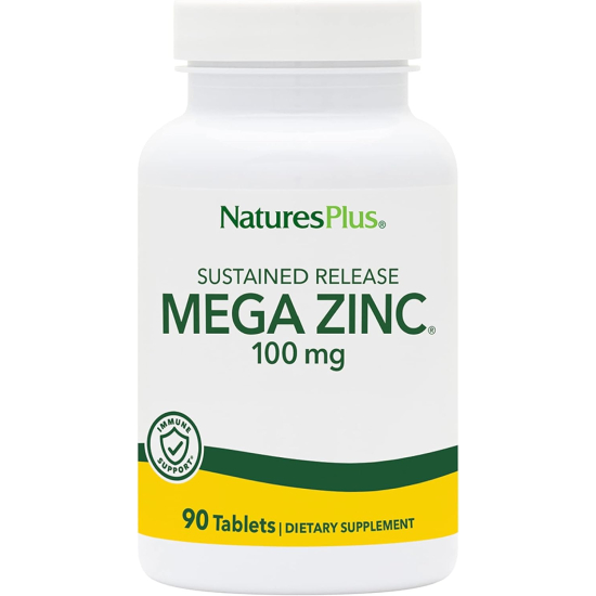 Natures Plus Mega Zinc 100 mg Sustained Release 90 Tablets