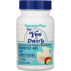 Natures Plus Say Yes To Dairy Natural Lactase Enzyme 50 Chewable Tablets