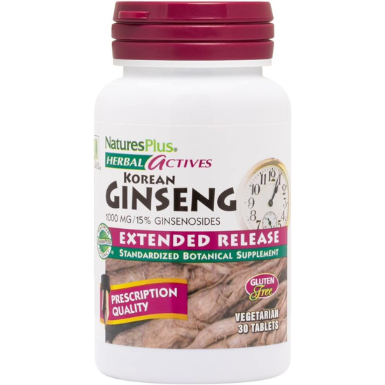 Natures Plus Herbal Actives Korean Ginseng 30 Capsules