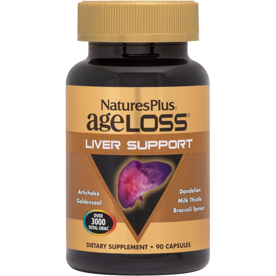 Natures Plus Age loss Liver Support 90 Vegetable Capsules 