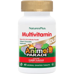 Nature's Plus Animal Parade GOLD Children's Chewable Multi  Cherry Flavor 60 Tablets Nature's Plus Animal Parade GOLD Children's Chewable Multi  Cherry Flavor 60 Tablets