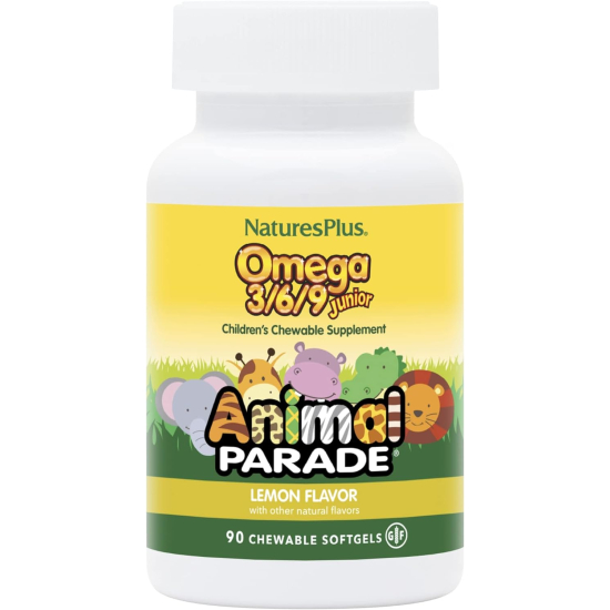 Natures Plus Animal Parade Omega 3 6 9 Junior 90 Softgels