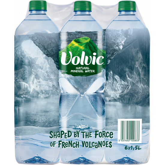 Volvic Natural Mineral Water 1.5L, Pack of 6