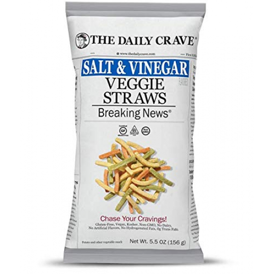 The Daily Crave Veggie Straws Salt & Vinegar Vegan-Gluten Free 156g