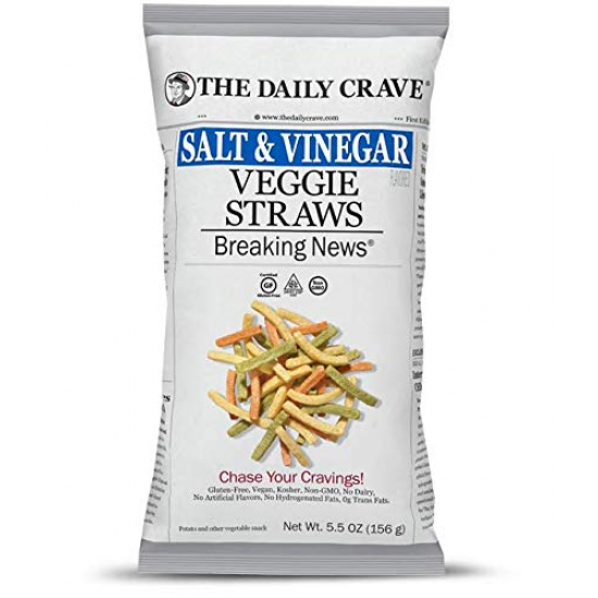 The Daily Crave Veggie Straws Salt & Vinegar Vegan-Gluten Free 156g