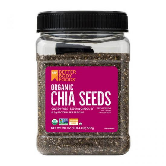 Better Body Organic Black Chia Seeds 567g
