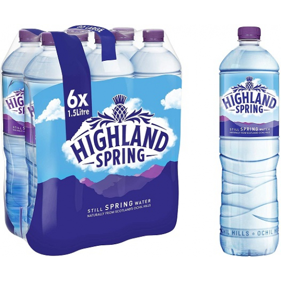 Highland Spring Water Still Pet 1.5L x 6 bottles